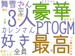 3人, 最高, 豪華, 好き, PTOGM, 舞雪さん, カレンさん, 全員, 空, ももちゃん, 昇天, まゆきち, 可愛い, 絡み, 桜, 好きな女優さん, 素晴らしい, 3人とも, 夢, 多い