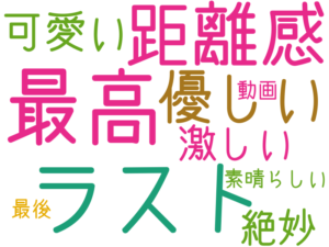 最高, ラスト, 距離感, 優しい, 可愛い, 激しい, 絶妙, 素晴らしい, 最後, 動画