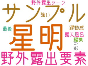 星明, サンプル, 野外露出要素, 野外露出シーン, 最後, 露天風呂, 売り, 躍動感, 編集, 強い