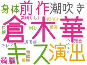 倉木華, キス, 演出, 前作, 潮吹き, 身体, 綺麗, 素晴らしい, 潔癖症, 肉付き, 最高, 量, 残念, 同じ, 透明感, セックス, プレイ, 魅力