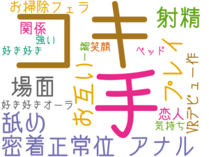 手, コキ, 密着正常位, プレイ, お互い, 場面, アナル, 舐め, 射精, お掃除フェラ, VRデビュー作, 関係, 恋人, 好き好きオーラ, 強い, 好き好き, 一緒, ベッド, 気持ち, 笑顔