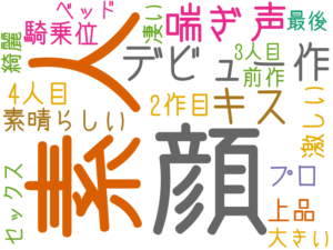 素人, 顔, デビュー作, キス, 喘ぎ声, 素晴らしい, 騎乗位, 上品, プロ, 激しい, 2作目, 4人目, 大きい, 前作, 最後, セックス, 綺麗, ベッド, 凄い, 3人目
