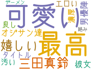 可愛い, 最高, 三田真鈴, 嬉しい, オジサン達, 男優陣, 彼女, タイトル, 汚い, 良し, エロい, 濃厚, ザーメン, 絡み
