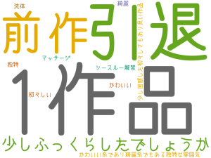 1作品, 引退, 前作, 少しふっくらしたでしょうか かわいい系であり綺麗系でもある独特な雰囲気, シースルー解禁, 洗体, マッサージ, 少し困惑した初々しさもあり良い作品, かわいい, 綺麗, 独特, 初々しい