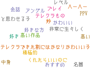 テレクラできた割にはかなりかわいい子, くれたらいいのに、と思わせる子, プレイ, PPV, レベル, 高い作品, 中身, 会話, 非常に生々しく, テレクラもの, 好きな方, おすすめ, かわいい, 積極的, 高い, 好き, 名器, ハーハー, アングル, 妙