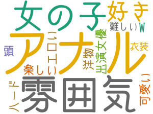 アナル, 雰囲気, 女の子, 好き, 楽しい, 可愛い, 頭, 出演女優, W, エロい, ハード, 洋物, 難しい, 衣装