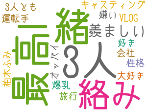 3人, 一緒, 最高, 絡み, 羨ましい, キャスティング, 3人とも, 性格, 会社, 旅行, 運転手, VLOG, 好き, 嫌い, 大好き, 爆乳, 柏木ふみ, オッパイ